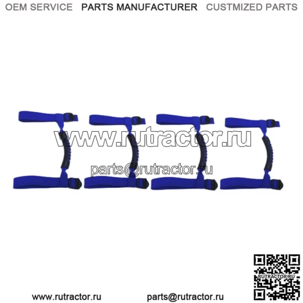 Держатель для квадроцикла UTV Quad Roll Hand Grab Handle Grip Bar подходит для: Polaris - набор из 4 штук синего цвета (подходит для Yamaha Rhino 660)