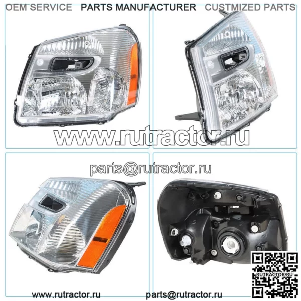 Левый для 2005-2009 Chevy Equinox Галогеновая фара в сборе хромированный корпус прозрачный - Image 2