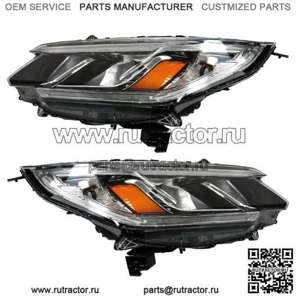 Фары водителя и пассажира в сборе для 2015-16 Honda CR-V Halogen W/DRL Clear - Image 3