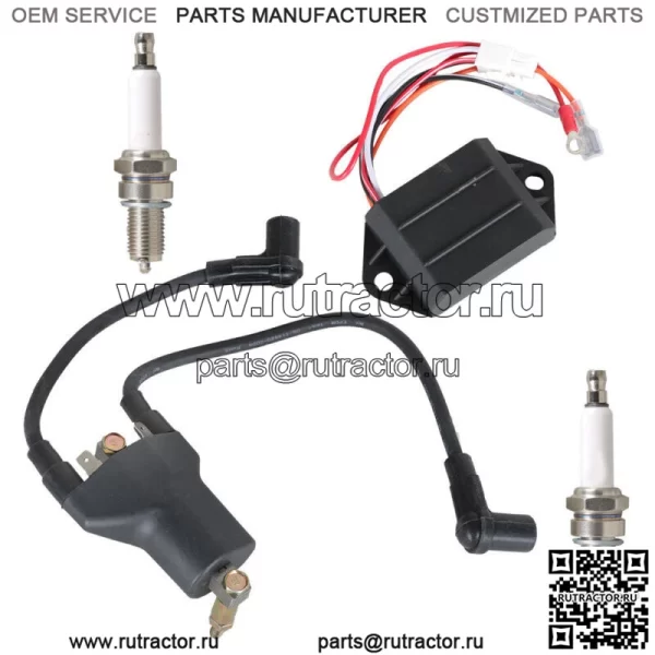 Для EZGO Golf Cart 4 Cycle Gas 1996-1998 Катушка зажигания CDI Ignitor AC Свеча зажигания
