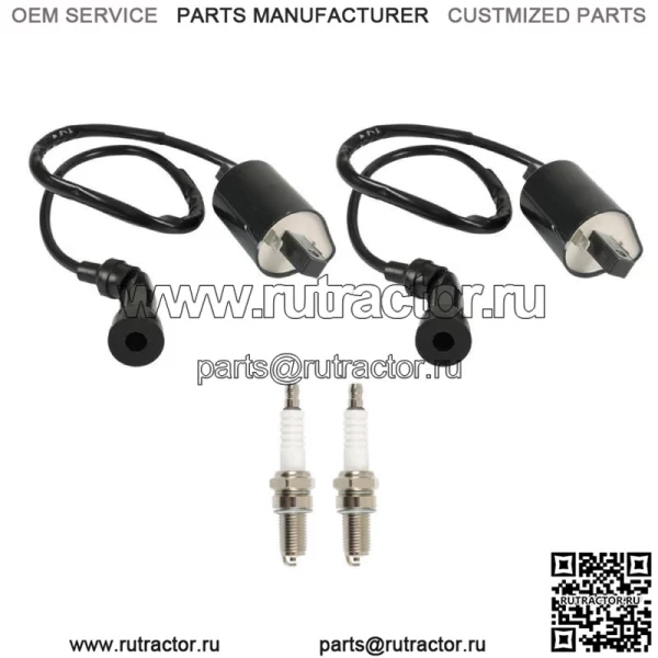Для Suzuki INTRUDER VS1400 1987-2009 VL1500 98-04 2 x катушка зажигания и свеча зажигания