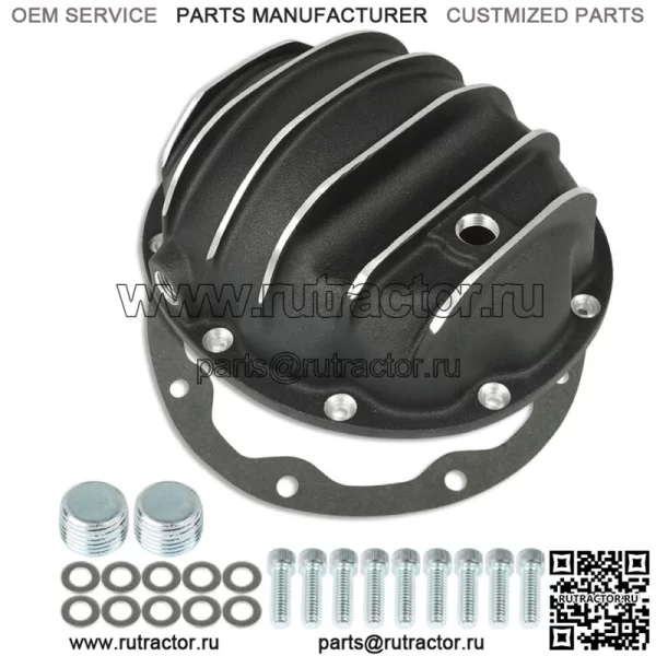 Для Jeep Dana 35 1984-2006 гг. Крышка заднего дифференциала с прокладкой и сливной пробкой, черная