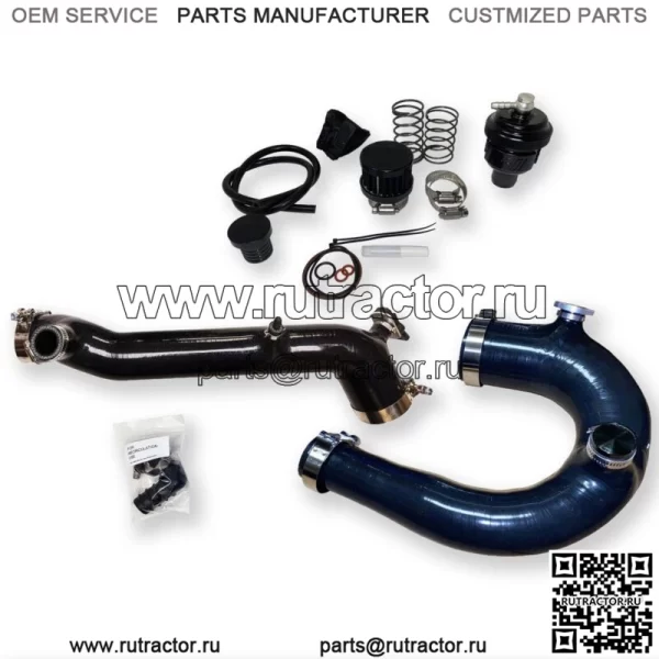 ЧЕРНЫЙ Polaris RZR Turbo R & PRO XP силиконовый комплект зарядной трубки и продувочный клапан