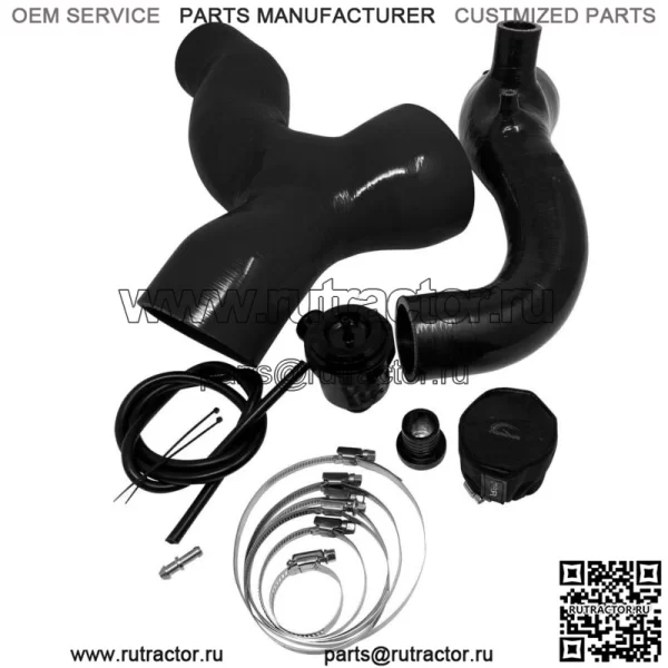 20-22 Ski-Doo 850 Turbo 6Ply HD силиконовая трубка для зарядки и впуска ЧЕРНЫЙ комплект BOV
