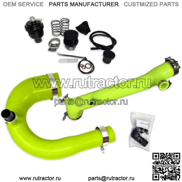 Комплект силиконовой трубки зарядки и продувочный клапан Green Polaris RZR Turbo R & XP PRO