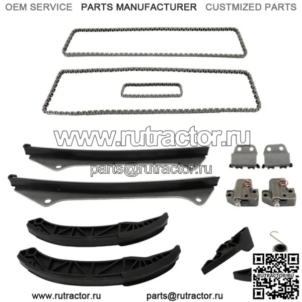 Для Hyundai Sonata Kia Sorento 3.3L 3.5L V6 Комплект цепи ГРМ 24V 24221-3C100