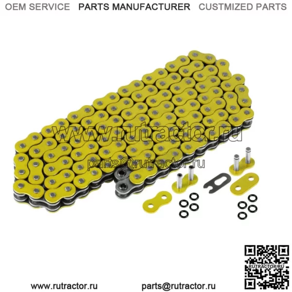 Желтая приводная цепь с уплотнительным кольцом для Bombardier Canam DS650 DS650X 2004 2005 2006 2007