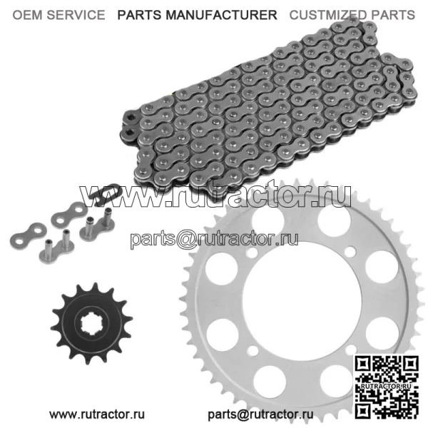 Приводная цепь и звездочки для Kawasaki KLX140 2008-2024 428 Pitch 122 Link