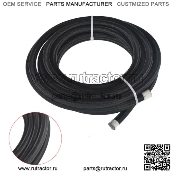 Черный нейлоновый плетеный E85 PTFE топливный шланг 20 футов 8AN -8AN 10 фитингов шланг комплект E85 - Image 2