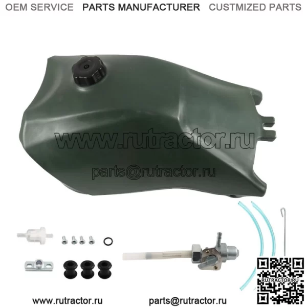 Зеленый топливный бак с крышкой и топливным краном для Honda FourTrax 300 TRX300 1993-2000