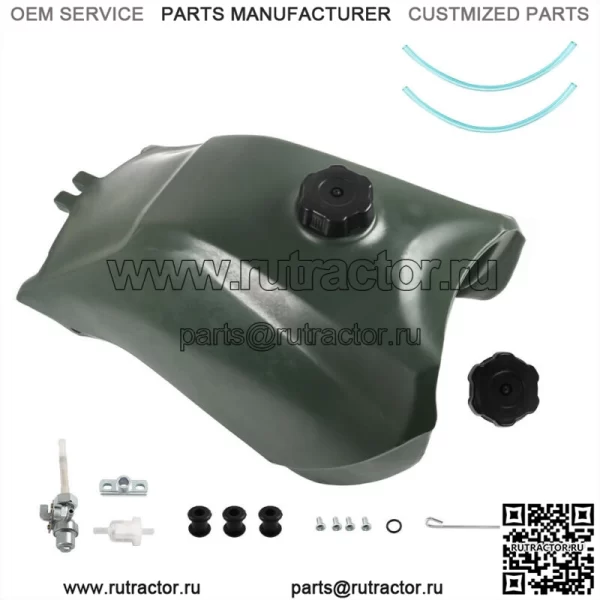 Зеленый топливный бак с крышкой и топливным краном для Honda FourTrax 300 TRX300 1993-2000 - Image 2
