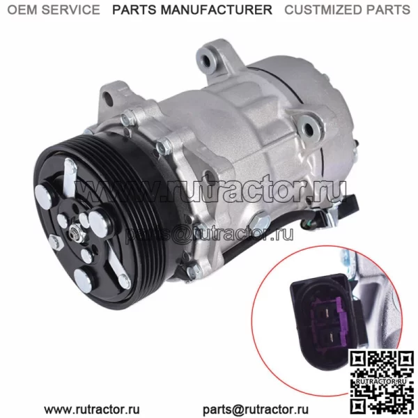 Компрессор переменного тока для Audi TT, Quatro, Volkswagen Jetta, Golf Beetle (SD7V16) 2.0L - Image 2