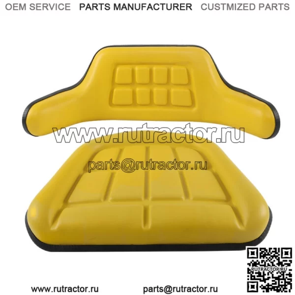 Комплект из 2 желтых подушек сиденья для экскаватора-погрузчика John Deere 310 310A 310B 401 - Image 2
