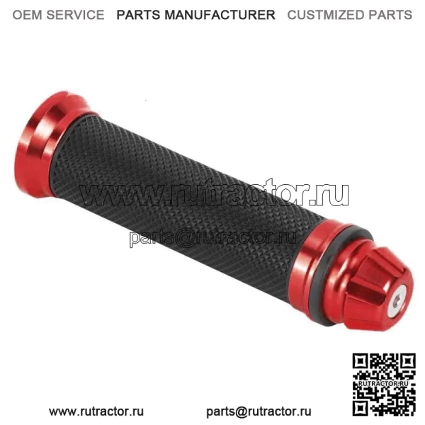 Мотоциклетные ручки для руля с ЧПУ из алюминия и резины для руля 7/8" красного цвета