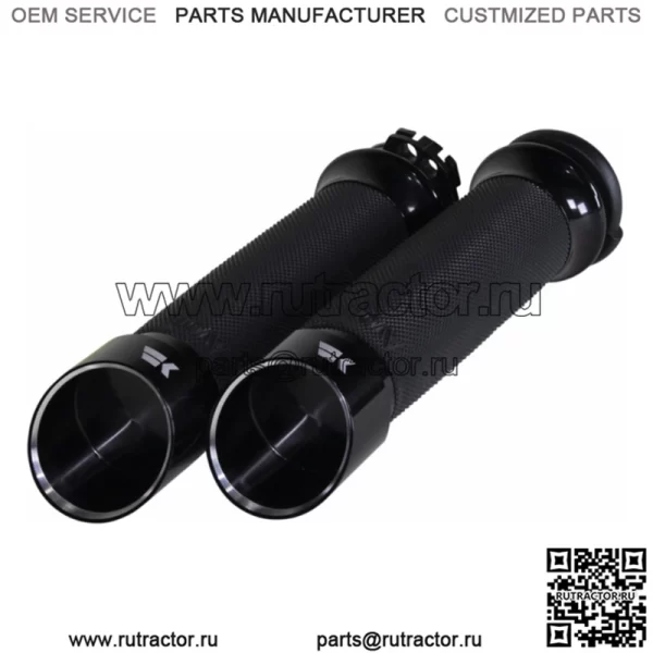 Комплект ручек Khrome Werks Edge Contour Grips, черный кабель, Harley Touring Softail 08+ (для: Harley-Davidson)
