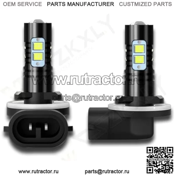 Совместимо с фарами JD Deere Gator HPX615E 815E 625i 825i 825E; лампочки AXE16948, противотуманные лампы 886/894/896/881, холодный белый цвет 6000 К, Plug N Play, яркость 300%, упаковка из 2 штук