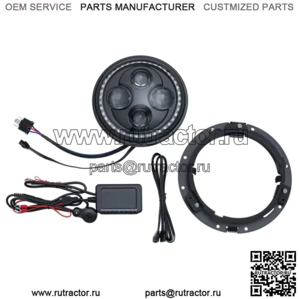 Новая светодиодная фара Kuryakyn Orbit Prism 7" с управлением по Bluetooth и многоцветным ореолом (для: Harley-Davidson)