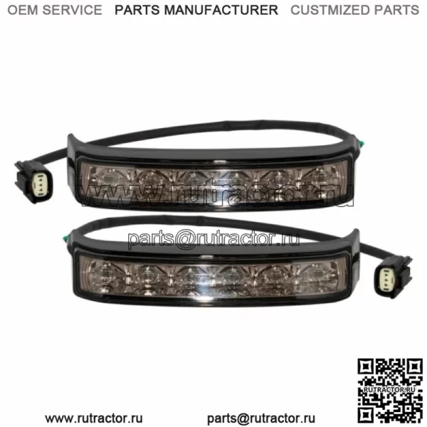 Светодиодные поворотники на кофр, стоп-сигналы, габаритные огни, черный Harley Touring 14+ (для: Harley-Davidson)