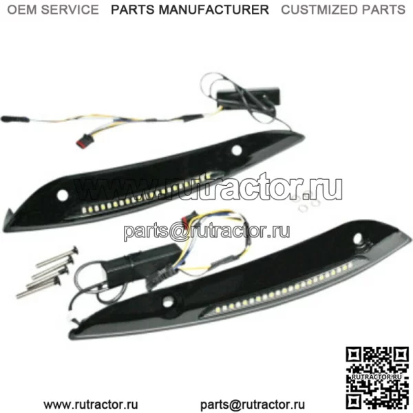 Custom Dynamics Sequential Black LED Windshield Trim Harley Road Glide - 2015+ (для: Harley-Davidson)