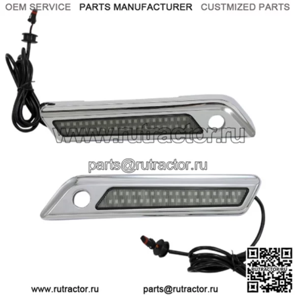 Custom Dynamics Saddlebag Latch Dual Light Smoke Chrome Set Harley Touring 14-23 (для: Harley-Davidson)