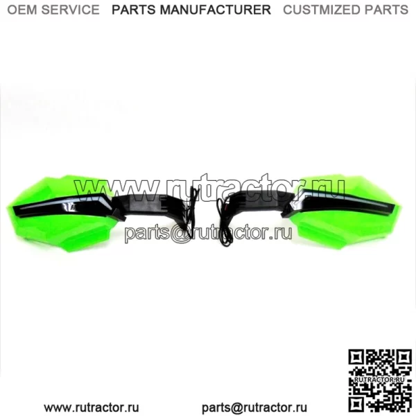 Комплект светодиодной защиты рук для снегохода Procross Medium Green 8639-355 - Image 3