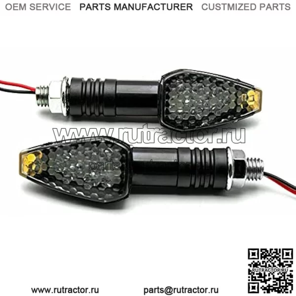 Tech Smoked Turn Signal Indicator Blinker LED Light Lamps For Motorcycle, 10-SMD Amber