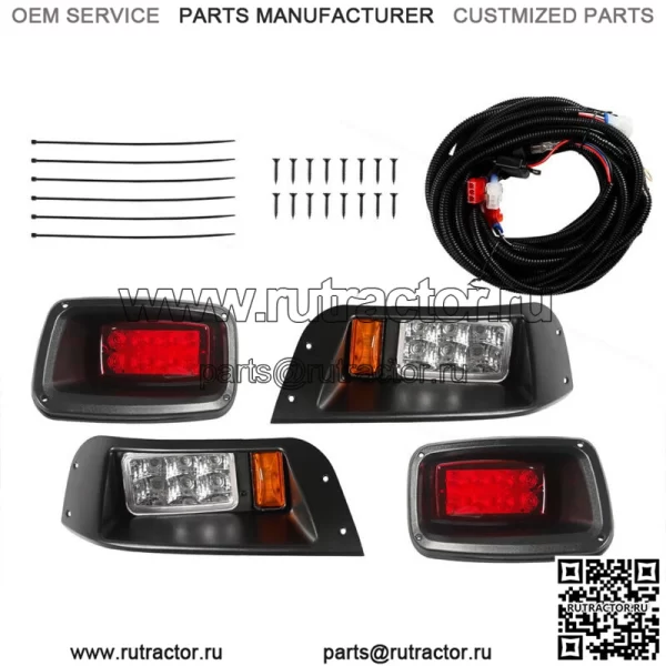Комплект светодиодных задних фонарей для гольф-кара, подходит для EZGO TXT 1996-2013 Gas / Elect