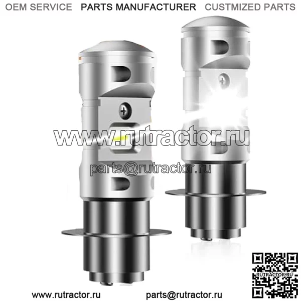 Светодиодные фары для Suzuki Eiger LTZ 400 4x4, 09471-12093, лампочки 12 В 30/30 Вт, мощные, ярко-белые, P15d H6M ATV H/L, двойной луч, 2 шт. в упаковке