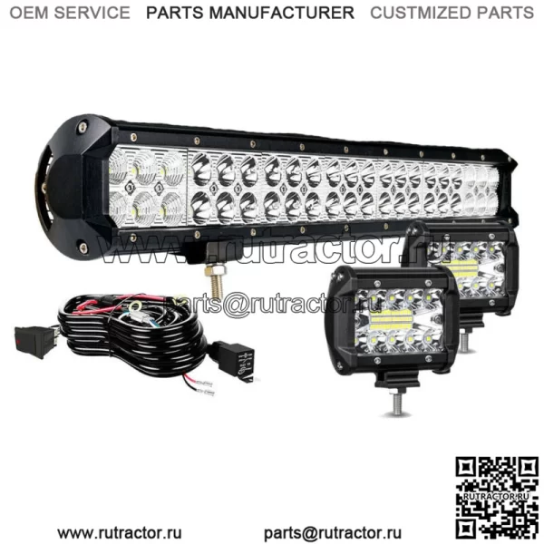 20-дюймовые светодиодные фары рабочего света для Kawasaki Teryx Teryx4 Mule 610 4010 + проводка (для: более одного транспортного средства)