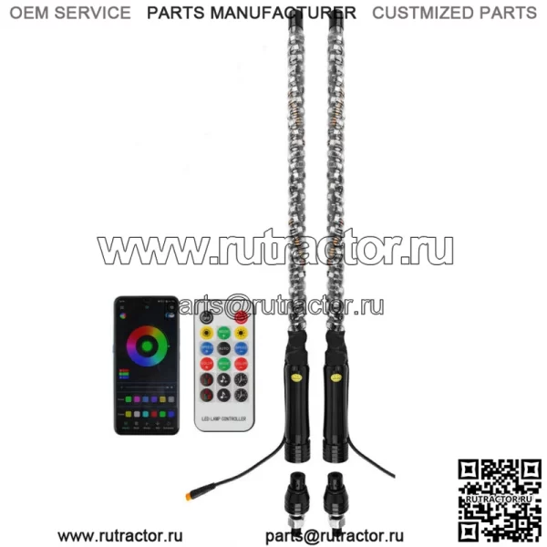 2-футовая светодиодная RGB-антенна с дистанционным управлением для флага Honda Talon 1000R 1000X 4 (подходит для Yamaha)
