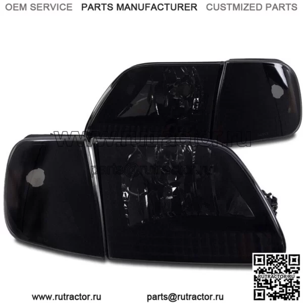 97-03 FORD F-150/97-02 EXPEDITION CRYSTAL ФАРА С УГЛОВЫМ СИГНАЛОМ ЧЕРНЫЙ/ДЫМЧАТЫЙ (Для: более одного транспортного средства)