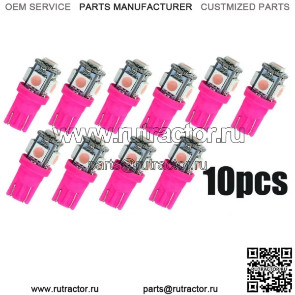 10x T10 194 168 W5W 5050 SMD светодиодные розовые автомобильные лампы для габаритных огней (для: Ford F-150)
