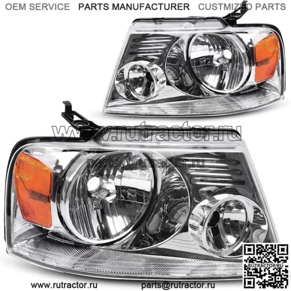 Для Ford F150 04-08 / Lincoln Mark LT 06-08 [хром/прозрачный] янтарный угол (для: Ford F-150)