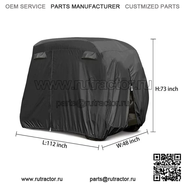 Чехол для гольф-кара на 4 пассажира для YAMAHA EZGO Club Car Cart Car, водонепроницаемый - Image 2