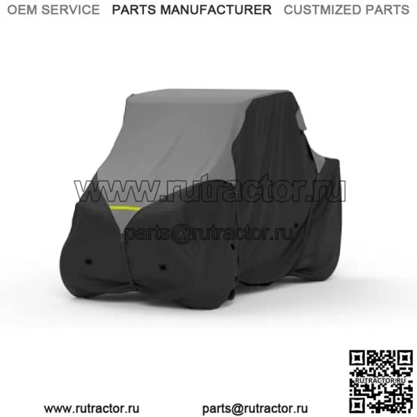 Чехол для UTV, защищающий от непогоды, совместимый с John Deere Gator Cs 2007 года — для использования на открытом воздухе и в помещении — вода, снег, солнце — встроенные ремни безопасности — в комплект входит бесплатная сумка для хранения