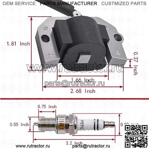 21171-7034 Катушка зажигания подходит для Kawasaki 21171-7001 -7003-7006 -7022-7024 21171-7037 Совместимо с FH381V FH451V FH500V FH531V FH541V FH580V FH601V FH641V FH680V Для John Deere MIA11064 AM133525 - Image 4