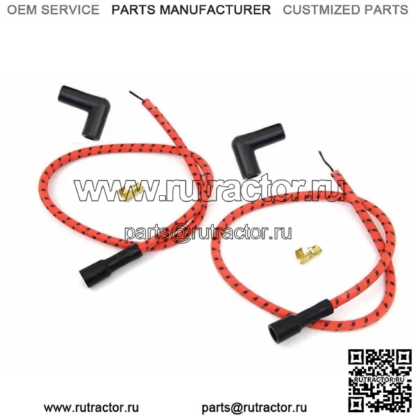 Комплект проводов зажигания Sumax Orange Black Cloth Spark Ignition для Harley Custom Chopper (для: Harley-Davidson)
