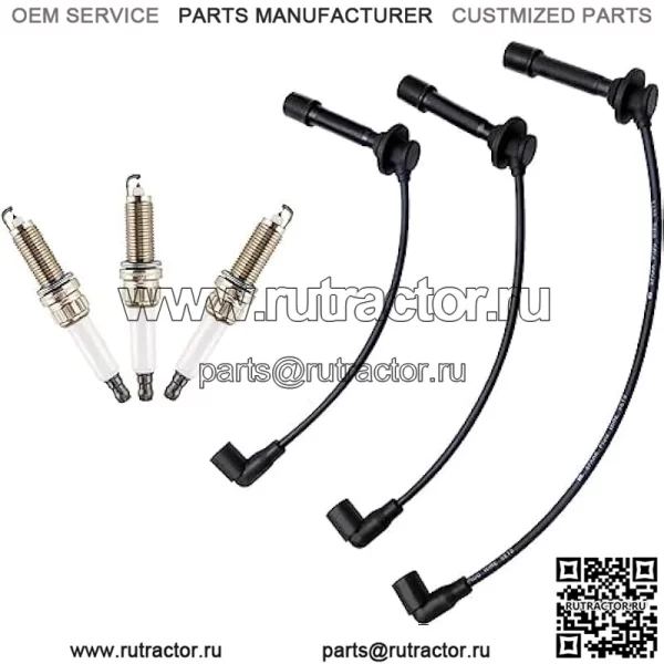 Комплект проводов и свечей зажигания MIA11722 MIA11723 MIA11724 Совместимо с John Deere 825i 825i S4, расширенная версия (3 шт.) XTPTFABS