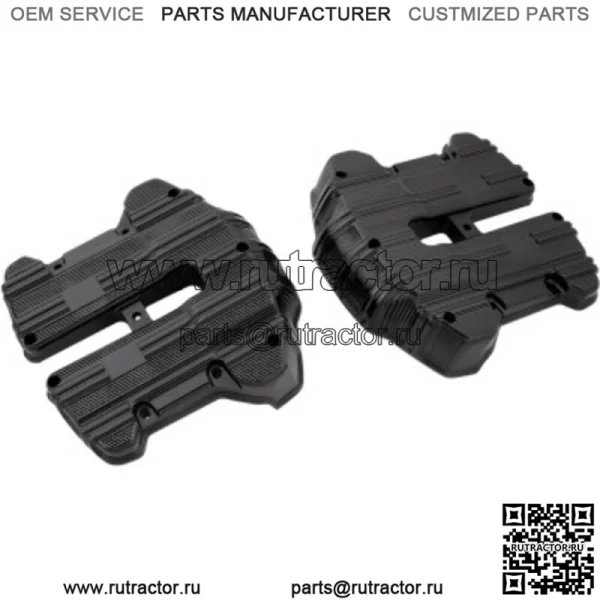 Black 10-Gauge Rocker Box Top Covers Harley Touring Softail M8 17+ (для: Harley-Davidson)