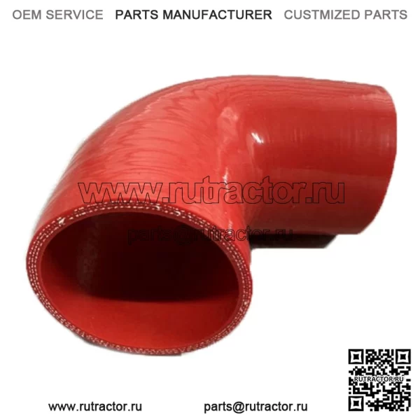 2,75” 90 градусов силиконовый шланг красный 3 слоя турбо муфта труба - Image 3