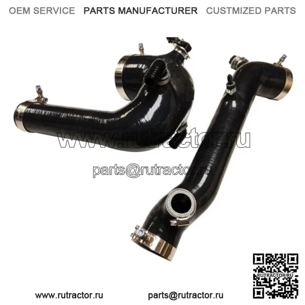 SxS Polaris RZR XP XP4 Turbo & S силиконовый комплект зарядной трубки 2016 - 2024 черный - Image 2