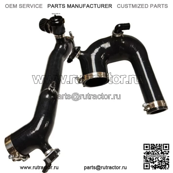 SxS Polaris RZR XP XP4 Turbo & S силиконовый комплект зарядной трубки 2016 - 2024 черный - Image 3