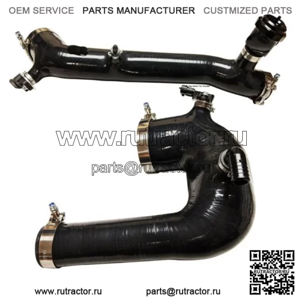 SxS Polaris RZR XP XP4 Turbo & S силиконовый комплект зарядной трубки 2016 - 2024 черный - Image 4
