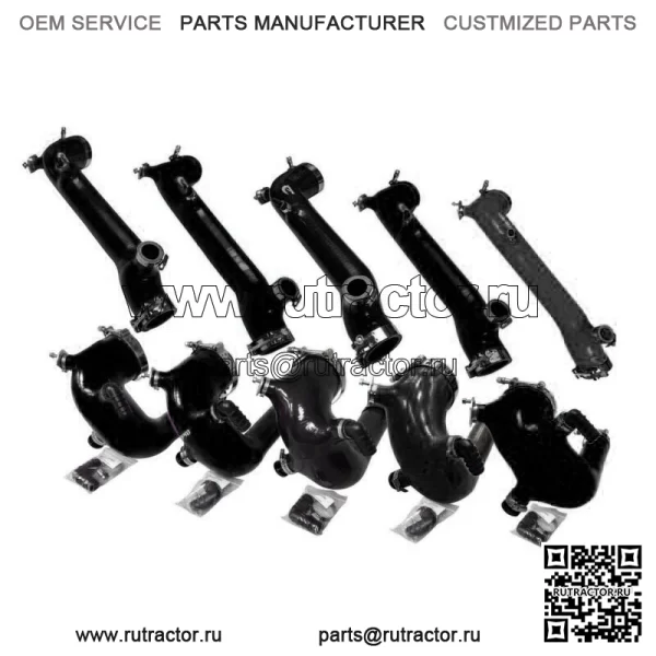SxS Polaris RZR XP XP4 Turbo & S силиконовый комплект зарядной трубки 2016 - 2024 зеленый - Image 4