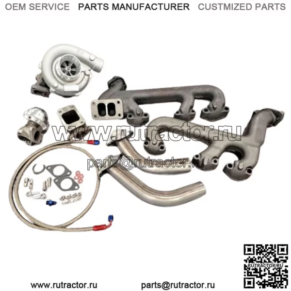 4.3L Turbo Kit Hot Parts T3 Cast 4.3 ДЛЯ Chevy GMC Turbocharger V6 Wastegate Oil (для: более чем одного транспортного средства)