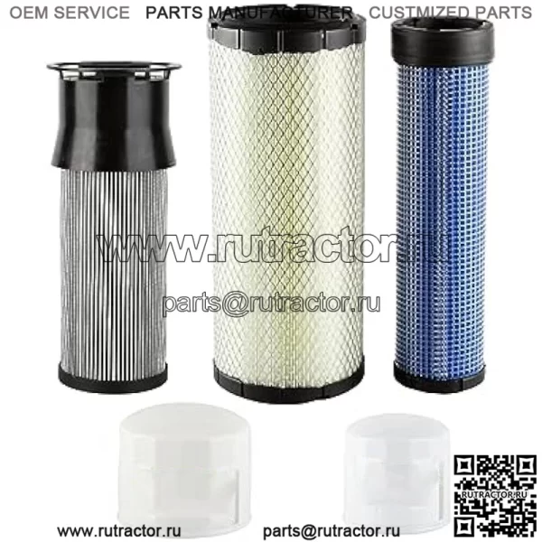RE68048 MIU800645 M806419 LVA13065 Комплект фильтров, совместимый с компактным трактором John Deere 3120 3320 3520 3720 4105