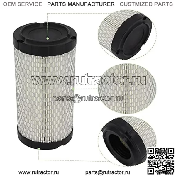 Воздушный фильтр M113621, совместимый с Baldwin RS3715 Fleetguard AF25550 John Deere M113621 NAPA6449 (комплект из 2 шт.) - Image 3