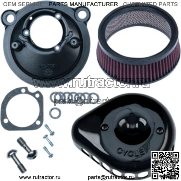 Комплект фильтров для очистки воздуха Black Stealth Mini Tear Drop Harley XL Sportster 07+ (для: Harley-Davidson)