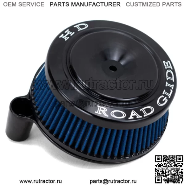 Черный Sucker High Flow Air Cleaner Впускной фильтр ROAD GLIDE Cover Harley Big (для: Harley-Davidson)