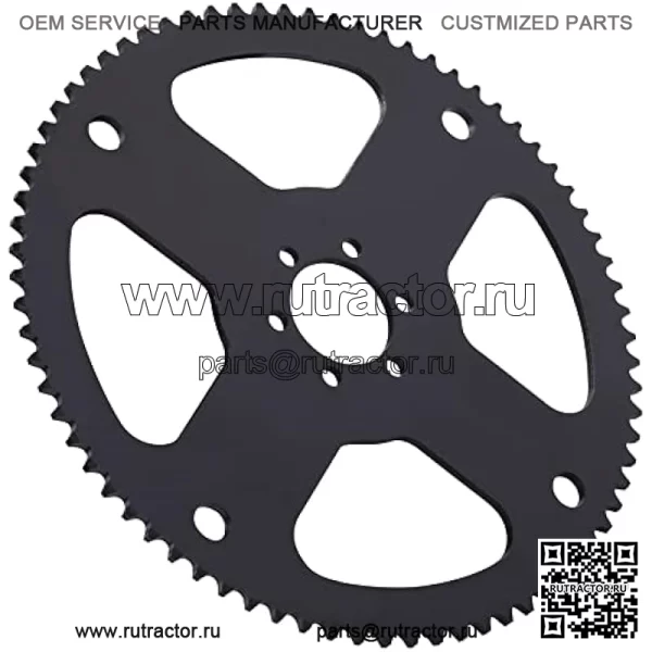 35 Цепь 75 зубьев Задняя звездочка цепи Совместимо с Coleman CT100U Trail Motovox MBX10 MBX11 MM-B80 Classic 1000w Electric Mini Bikes Go Kart Drift Trike Profile 6 отверстий - Image 2